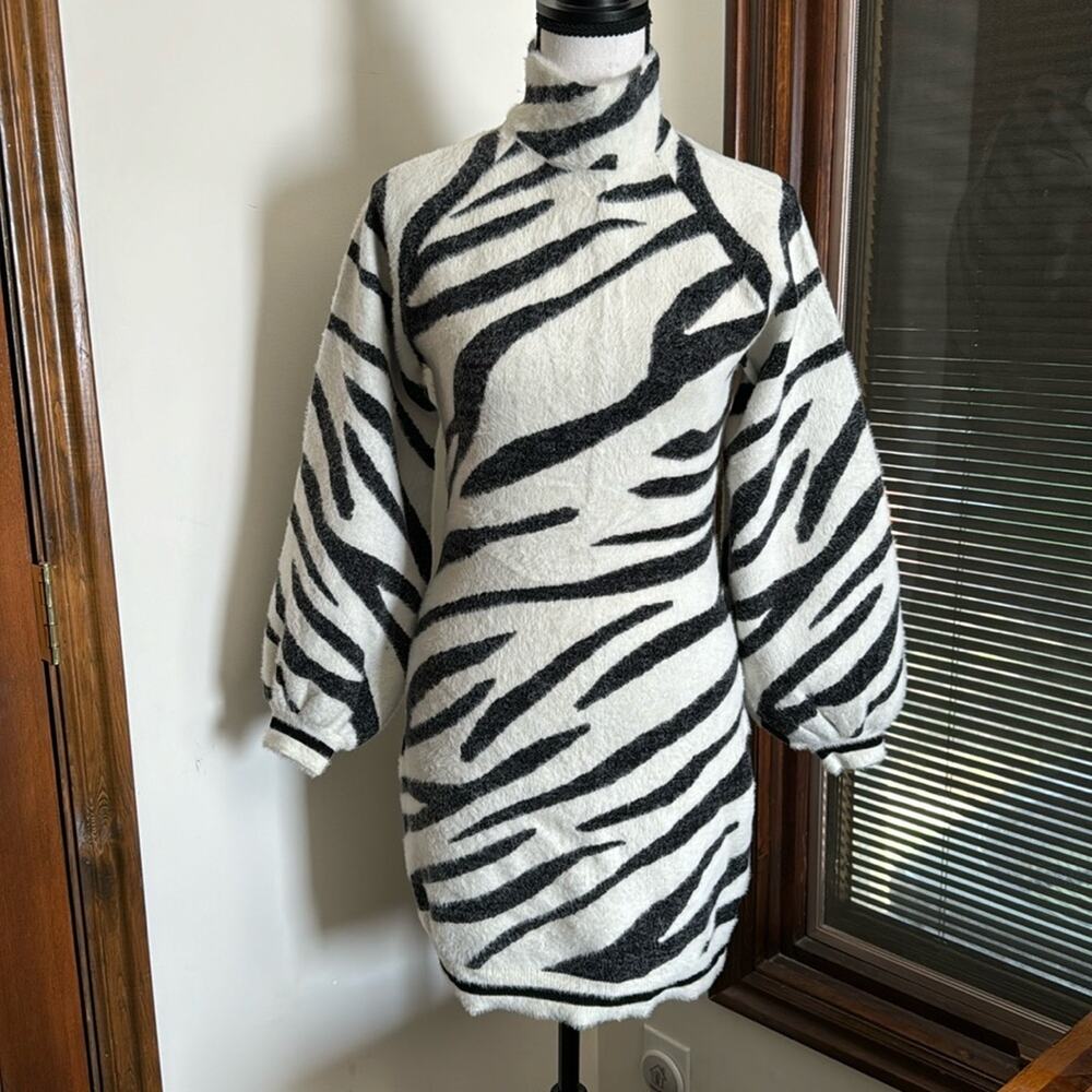 Bardot | Knit Zebra Print Sweater Dress Size S